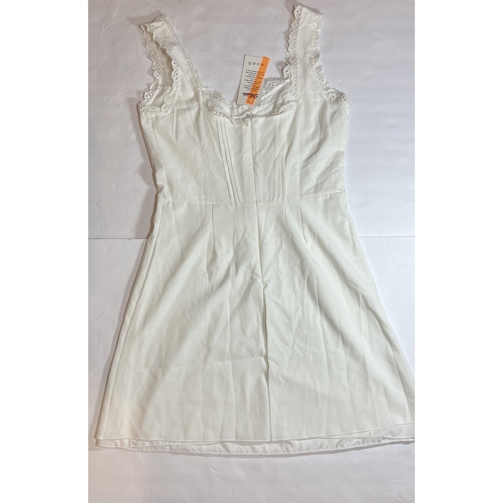 Sth Cute Babydoll Mini Dress, White, Size Small - Picture 13 of 16